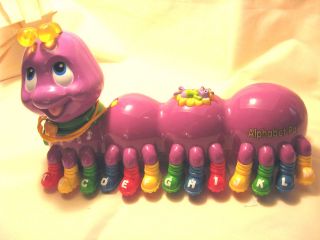   Alphabet Pal Purple Centipede Educational ABCs Colors Music Pull Toy