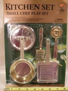   Cookware Utensils Pots & Pans Toy Set Small Chef Child Pretend Play