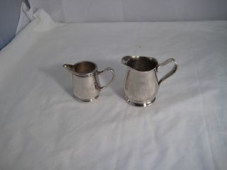 Vintage Silver Plate Oneida Small Creamer Pitchers 2 Pc