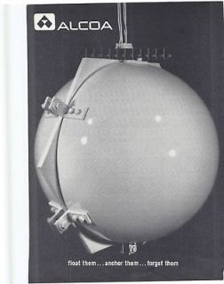 1963 Alcoa 7178 Alloy Aluminum Deep Water Spheres Ad
