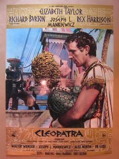   1963 ELIZABETH TAYLOR CLEOPATRA ITALIAN FILM MOVIE POSTER V GOOD CND