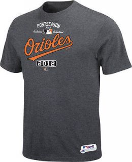 Baltimore Orioles Grey Majestic 2012 AC Property of Playoff T Shirt
