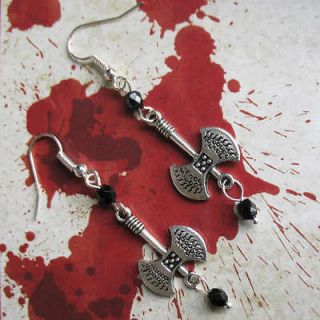 Tomahawk Axe Earrings   Goth Gothic Pagan Viking Native Ax