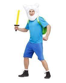 Adventure Time FINN Adult Costume   Hat Backpack Finn Hood Shirt 