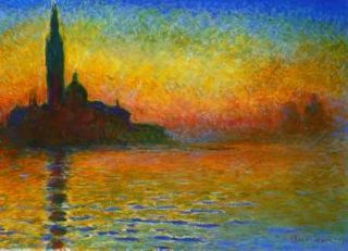Claude Monet Prints San Giorgio Maggiore at Dusk Venice Repro Canvas 