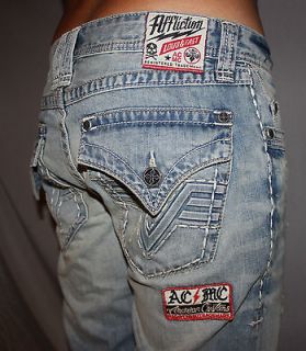 New Affliction American Customs ACE 3D V FLAP CAPITAL mens Denim Jeans 