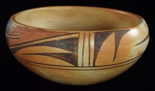   Native HOPI American Old Indian Pottery Vessel Pot by E Amy 3x43/4