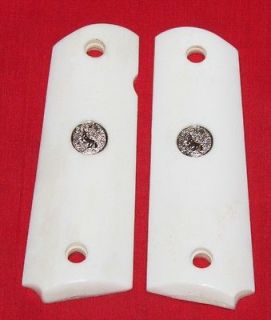 Colt Firearms Full Size 1911 Smooth Ivory Look Grips made from Real 