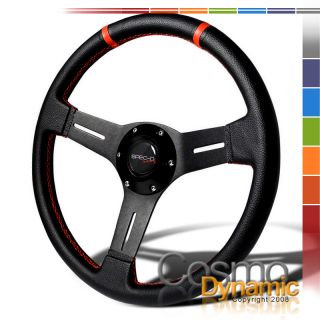 ACURA RL CL 2 DISH STEERING WHEEL PVC LEATHER+RED TRIM