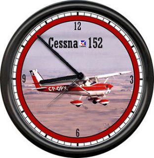 Cessna 152 Red Aircraft Pilot Airplane Personal Aircraft Sign Wall 