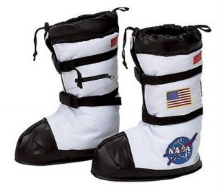 Jr. Astronaut Space BOOTS NASA Deluxe White Child Costume Aeromax ABT