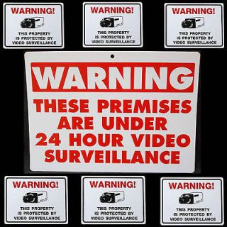   24 HOUR VIDEO SECURITY CAMERAS IN USE SIGN+WINDOW DECALS STICKERS
