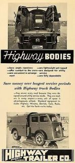 1939 Ad Highway Trailer Truck Bodies Motor Vehicles Utility Edgerton 