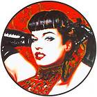 RARE Sexy BETTIE BETTY PAGE Pin Up in GLOVES STICKER/ DECAL Olivia de 