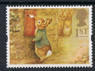 Peter Rabbit Illustrated by Beatrix Potter on 1994 British Stamp Mint 
