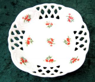   Lichte Fine China Plate With Flower Design Made in Germany During GDR