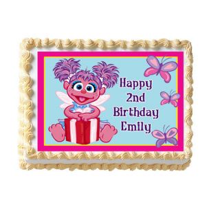 ABBY CADABBY Edible Birthday Party Cake Image Cupcake Topper Favor 