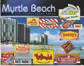 Myrtle Beach + Area Dining Coupons Your Choice buy 3 get 2 FREE buy 6 