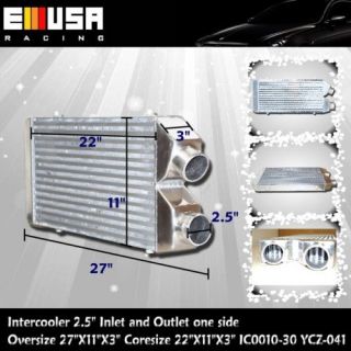 INTERCOOLER 27X11X3 SAME SIDE 2.5 INLET AND OUTLET