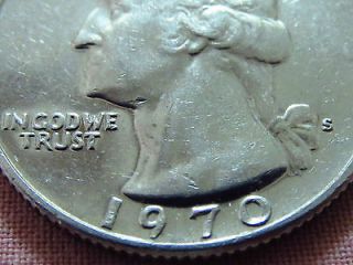 1970 S Unc. Washington ERROR Quarter.Double Die Reverse.Broadstruck 
