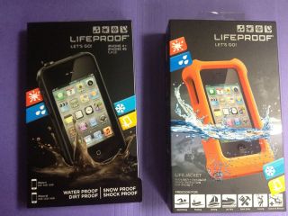  iPhone 4/4S Black Life Proof case + Lifejacket both New In Box