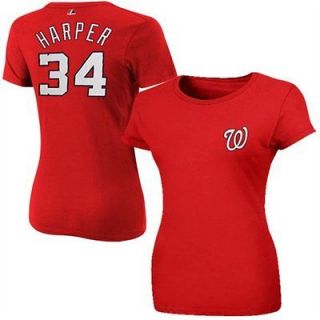   Nationals Bryce Harper Womens Name and Number Ladies Jersey T Shirt