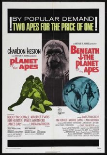 PLANET OF THE APES   LARGE MOVIE POSTER   27 X 40   FULL SIZE HESTON B 