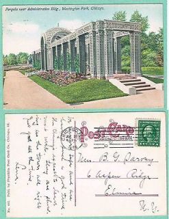 Pergola near Administration Bldg., Washington Park Chicago 1916 