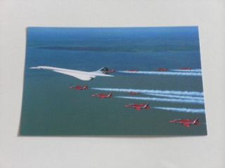 CONCORDE & RED ARROWS OVER THE WASH , UK POSTCARD