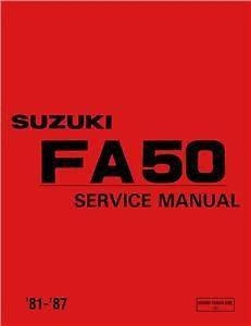 Suzuki FA50 Shuttle Service Manual 81 87 Moped Scooter