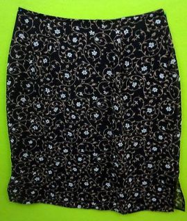 Express Marque Deposee sz 1 Juniors Womens Black Taupe Floral Skirt 