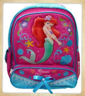 Disney Little Mermaid Ariel Toddler Backpack –12” School Bags 