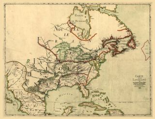1684 MAP AMERICA, Louisiana, Gulf Mexico, Giclee 17x13 print 