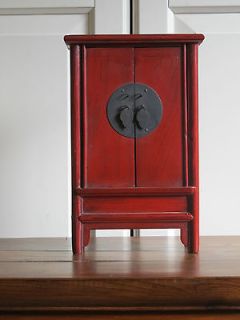 09 CHINESE RED WEDDING CABINET 15 MINIATURE　ELM