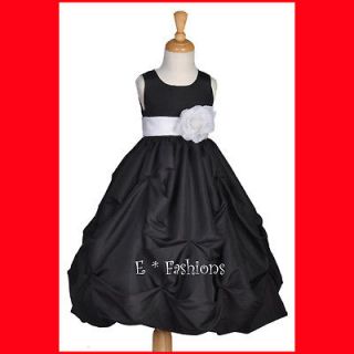 black and white flower girl dress in Clothing,  