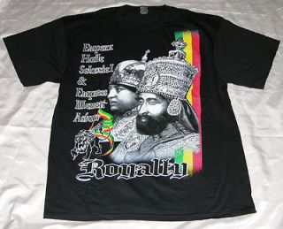 Royalty KingDom Haile Selassie Lion T SHIRT XXL Black