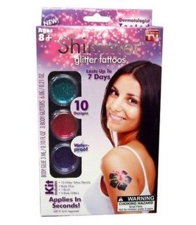   Body Art Stencils Kit Colors As Seen On Tv 3 Color Children Gife