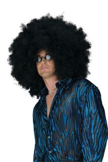 JUMBO Afro Wig Black Hair Large Fro Pick Curly Hippie Hippy Costume 