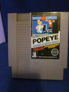 Nintendo NES Popeye Arcade Classics with 5 Screws Cart Only