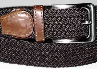 Brown HEAVY DUTY Woven Elastic Stretch Belt 3XLARGE 50 52 Leather 