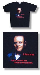 New The Silence of the Lambs Ate his Liver Quote Black XXL T shirt