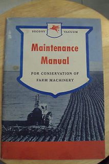 Vtg 1944 WWII Era~Mobile Oil Maintenance Manual~Farm Machinery~Ephe 