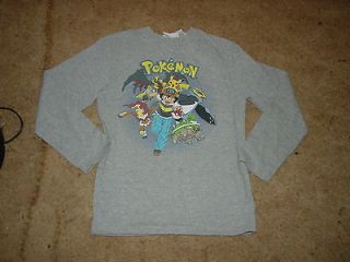Pokemon brand L/sleeve pokemon T shirt L 10/12 gray