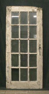 36x76 Antique Interior Exterior French Pine Door 15 Windows Glass 