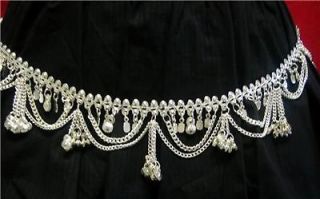   silver Chain Hip Scarf/Belt Belly Dance costume Indian jewelry ATS