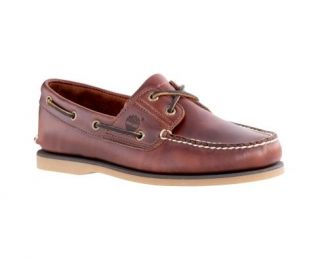 Timberland Mens Classic 2 Eye Boat Shoe Rootbeer Smooth 25077
