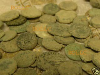 10 SMALL ANCIENT UNCLEANED COINS ROME JESUS ERA & BIBLE