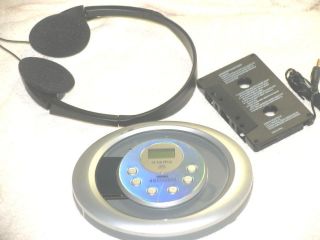 Audiovox DM8206 45ES 45 SEC portable CD Player+Cassett​e adapter
