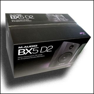   D2 Active Powered Studio Monitors Pair w/Auralex MoPads & XLR Cables