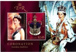 Australia 2003 Queens Coronation Golden Jubilee Souvenir Sheet